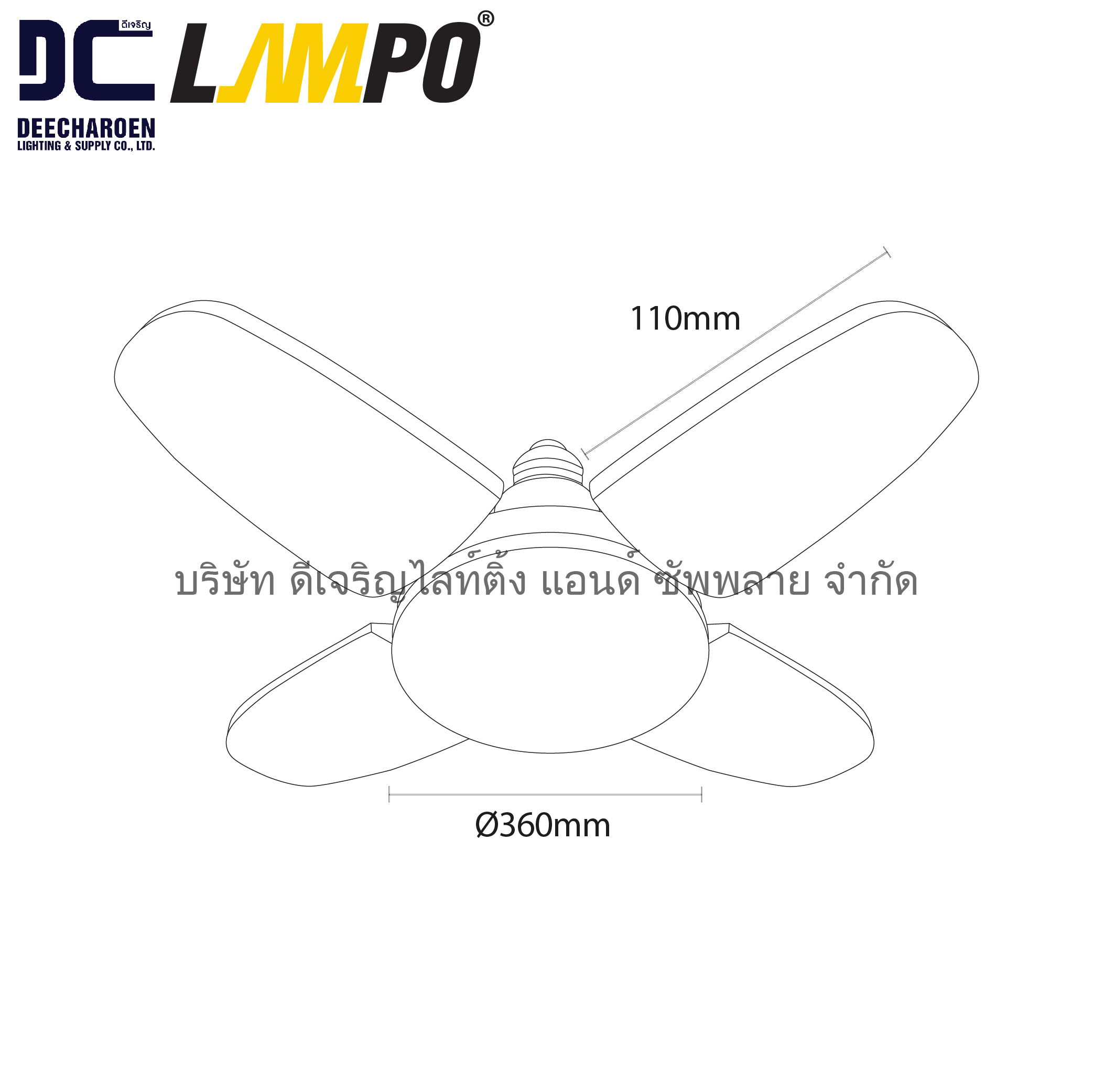 หลอดไฟ LED รุ่น BIG FAN-02